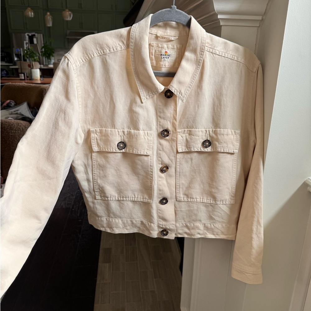 Marine Layer Summer Lightweight Women's Cream Jacket